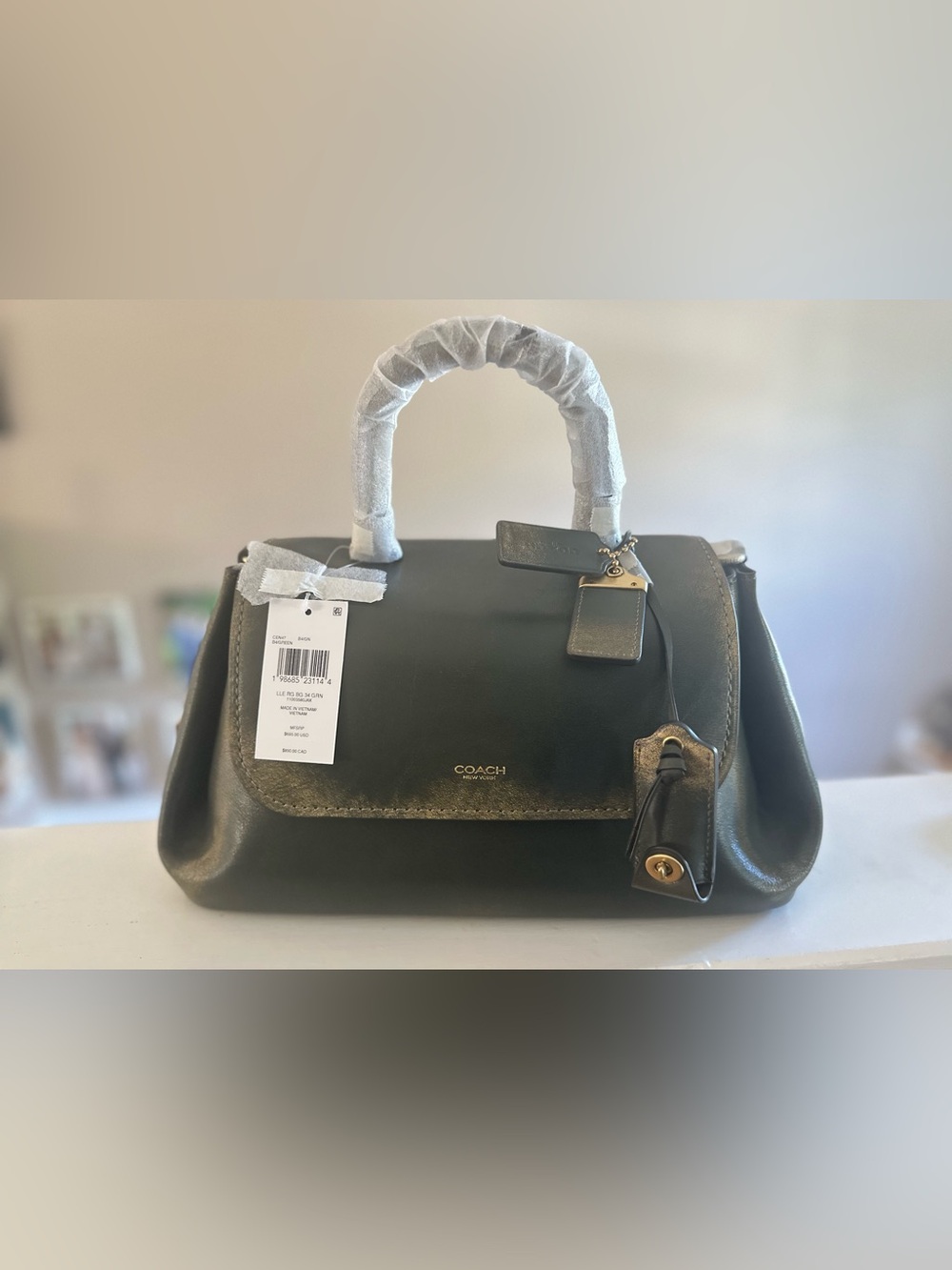 Coach Green Loved Leather Slouchy Rogue